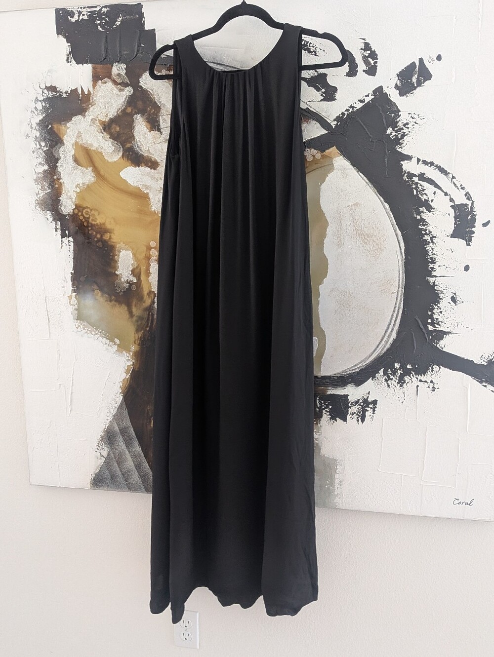 Fabiana Filippi Sleeveless Pleated Keyhole Maxi Dress NWT